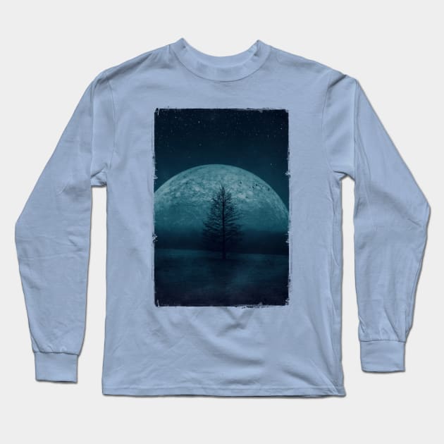 Moon Twilight Long Sleeve T-Shirt by DyrkWyst